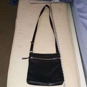 Margot Elegant Black Leather Crossbody Bag